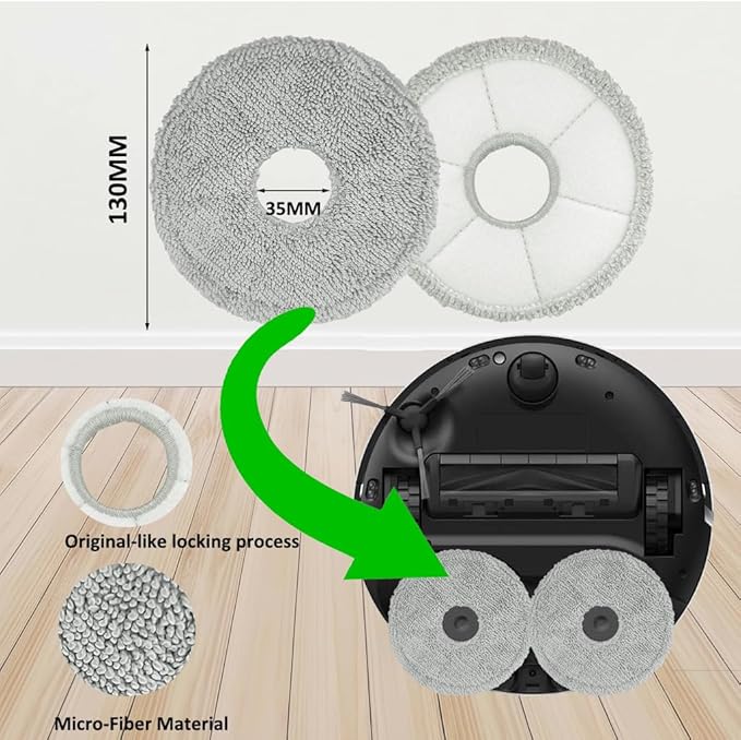 JoyBros Replacement Parts Accessories for Dreame X40 Ultra Complete L40 Ultra X40 Master MOVA P10 Pro Ultra Mop Pads X6; Dust Bag X4; Filter HEPA X4; Main Brushes X2; Side Brushes X4