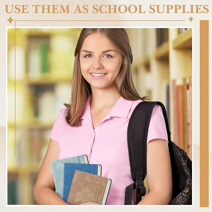 10 Pack Lined Journal Notebook A5 Leather Hardcover Journals for Writing 200 Pages 10 Colors Notepad for Travel Work School Office Business Note Taking Diary 5.7" x 8.3" (Retro Color)