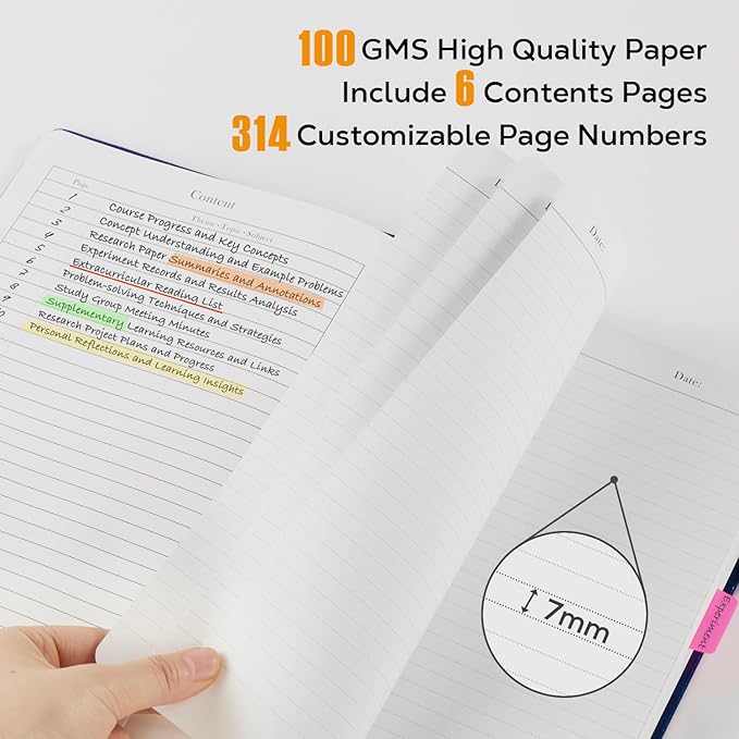 A4 Hardcover Notebook, Large 8.5 x 11 Notebook Journals for Writing Note Taking Women & Men, 320 Pages Hardcover Work Notebook Journal Notepad Writing Pads, Orange