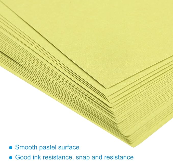 MECCANIXITY 50 Sheets Colored Copy Paper 16.5 x 11.7 Inch Printer Paper 80gsm Light Yellow for Office Printing, Document Copying, Invitations, Forms, Art Projects