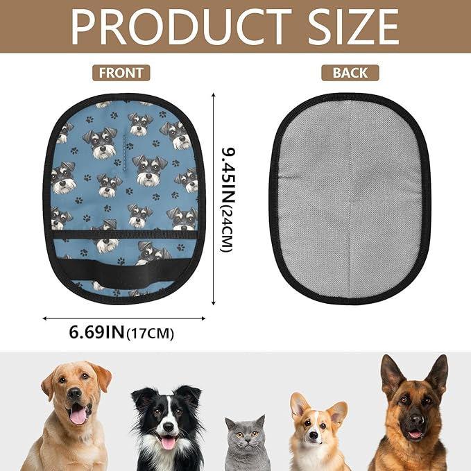 CHPGPUG Schnauzer Pet Hair Removal Glove for Cats & Dogs Reusable Pet Hair Removal Glove pet Hair Electrostatic Gloves