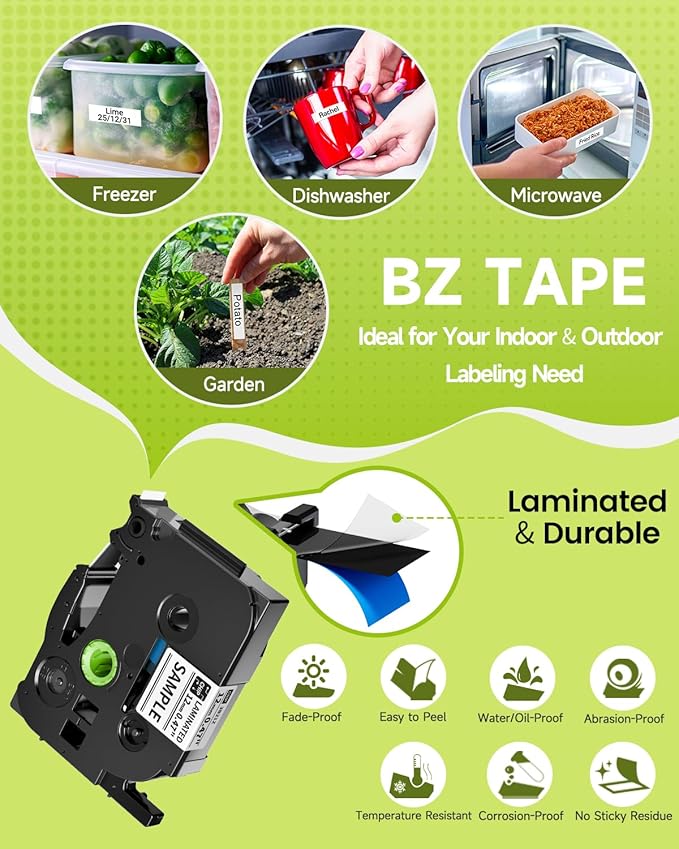 Vixic Label Maker Machine with-Tape, H1100 Handheld Label Maker Portable Labeler with Backlight Screen Keyboard for Home School Office Organization, Multiple Fonts Symbols Borders Easy to Use Inkless