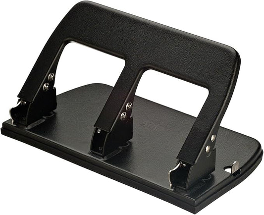 Officemate Medium Duty 3 Hole Punch with Ergonomic Handle, 30 Sheet Capacity, Black (90088)