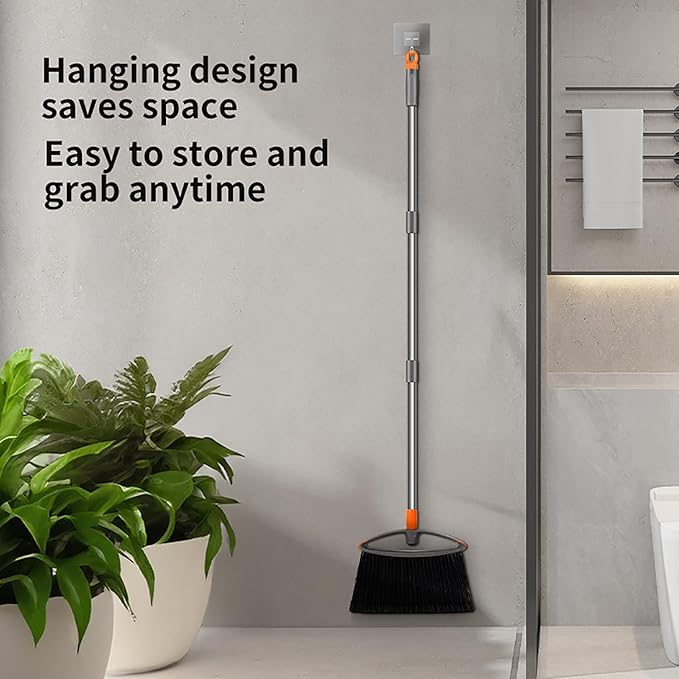 LuxRevive Professional-Grade Heavy-Duty Broom, a Versatile Cleaning Tool for Yards, garages, Shopping malls, Kitchens, Offices, and pet Hair cleanup.