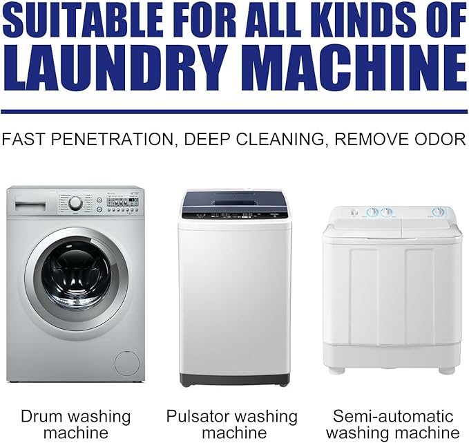 Washing Machine Cleaner Powder, 2025 Best Deep Clean for Front or Top Load Washers, Inside Drum and Laundry Tub Seal, HE Washer Cleaning Solution for Long-Removes Odor (24)