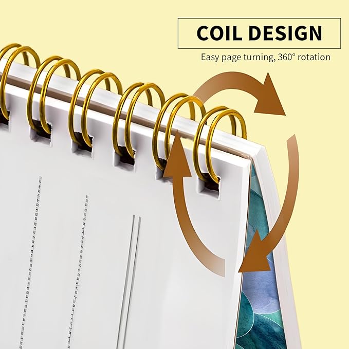 Spiral Journal Notebook, Hardcover Lined Journal for Women, Medium 6 x 8.4 in, 120 Pages Thick Paper, College Ruled Notebook for Writing, Work, Office, and School,Beautiful Green Mermaid Scales