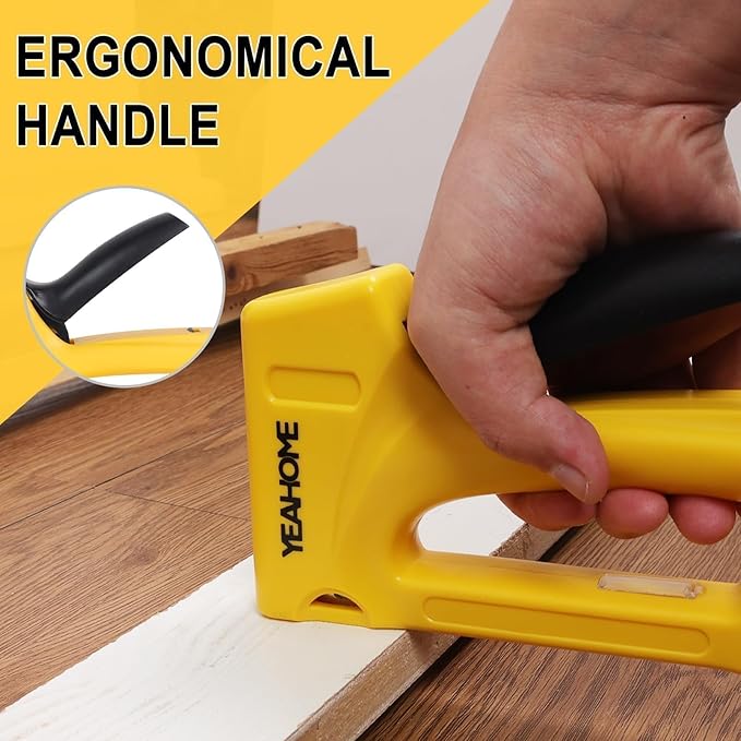 YEAHOME Light Duty Staple Gun, Upholstery Staple Gun with 1000PCS JT 21 Staples of 5/16 inch, Stapler Gun for Wood, Classroom, Crafts, DIY, Decoration