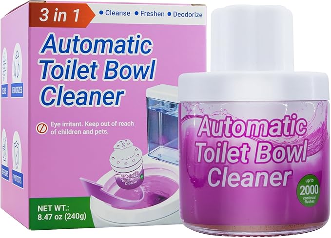 X-Txxlplus Toilet Bowl Cleaners, Toilet Cleaner, Automatic Long Lasting Continuous Toilet Bowl Cleaner, Prevent Stain Build Up Deep Clean, Each Pack for About 3 Months' Supply, Pink