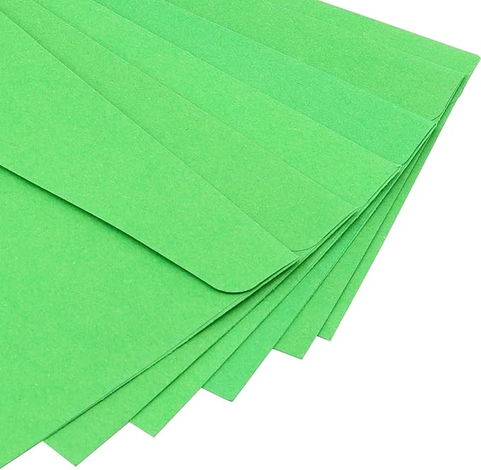 SHEUTSAN 500 Pack 9.5 x 4 Inch Green envelopes, Greeting Card Envelopes, Standard V Flap Business Mailing Envelopes for Greeting Cards, Invitations, Mailing