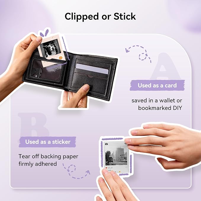 NIIMBOT B21 Pro Sticker Printer, 300DPI, Fun APP, Portable Inkless Label Printer, Bluetooth Sticker Maker for DIY Crafts, Notes, Scrapbook, Photo, Custom Labels & Gifts,Home Organization (Violet)