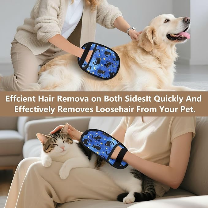CHPGPUG Cat Star Pet Hair Removal Glove for Cats & Dogs Reusable Pet Hair Removal Glove pet Hair Electrostatic Gloves