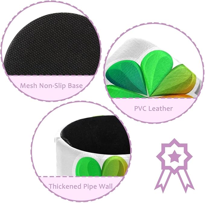 Pen Holder Stand, Makeup Brush Holder for Women, Durable Desktop Organizer Rainbow Clover (3) Pencil Holder Pot for Office Home Dorm