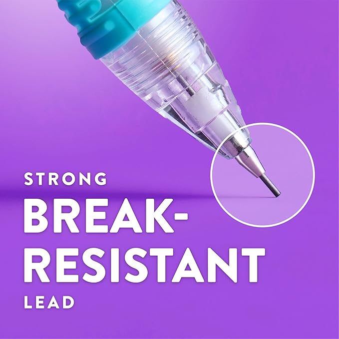 Paper Mate Clearpoint Mechanical Pencil, Break-Resistant, Color Block Edition, HB #2 Lead (0.7mm), 6 Count