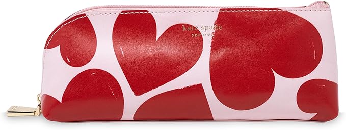 kate spade new york Pen and Pencil Case with Office Supplies, Zip Pouch Includes 2 Pencils, Sharpener, Eraser, and Ruler, Sweet Hearts