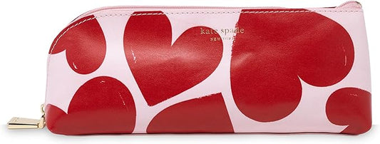 kate spade new york Pen and Pencil Case with Office Supplies, Zip Pouch Includes 2 Pencils, Sharpener, Eraser, and Ruler, Sweet Hearts