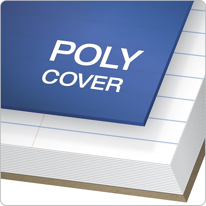 Oxford Spiral Notebooks, 5-Subject, Writing Journals, Wide Ruled Paper, Durable Plastic Cover, 200 Sheets, 5 Durable Divider Pockets, 2 Pack, Black and Blue (10387)