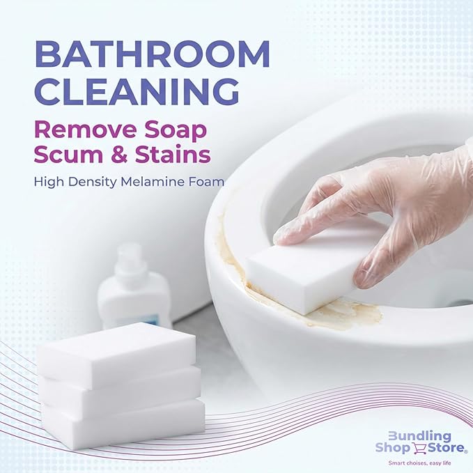 Melamine Sponge- Cleaning Pads 30 Count, High Density, Scratch Free Sponges (3.93in X 2.36in X 0.78in) for Kitchen, Bathroom, Tiles, Walls & Multi-Surface Cleaning