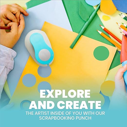 BearBoss 3 Inch Circle Punch, Hole Punch Shapes, Paper Punch Set for Scrapbooking Festival Paper Greeting Card DIY Albums Photos (Classic White)