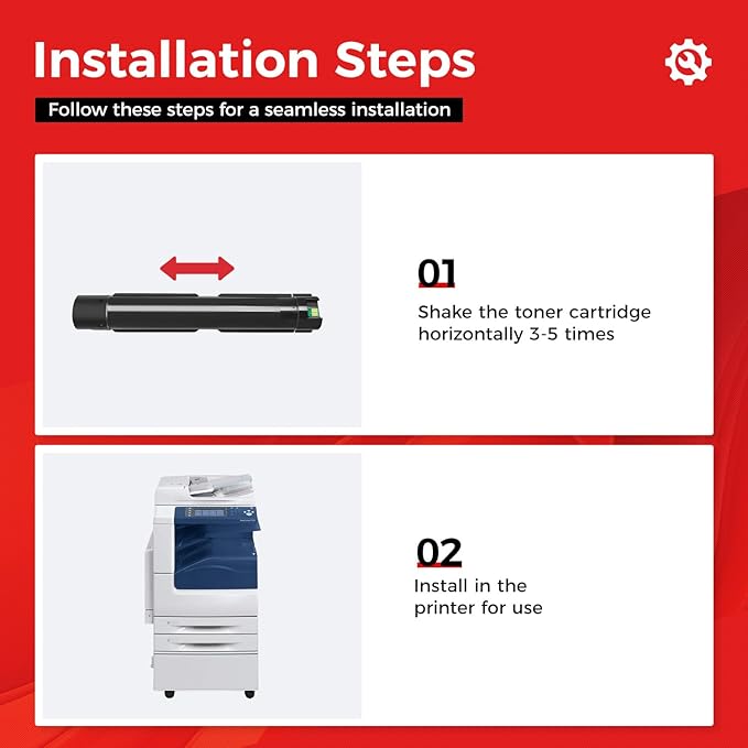WorkCentre 7120 7125 Toner Cartridge Set 4-Pack Replacement for Xerox 006R01457 006R01460 006R01459 006R01458 Compatible with Xerox WorkCentre 7120 7125 7220 7225 Printer Ink Black Cyan Magenta Yellow
