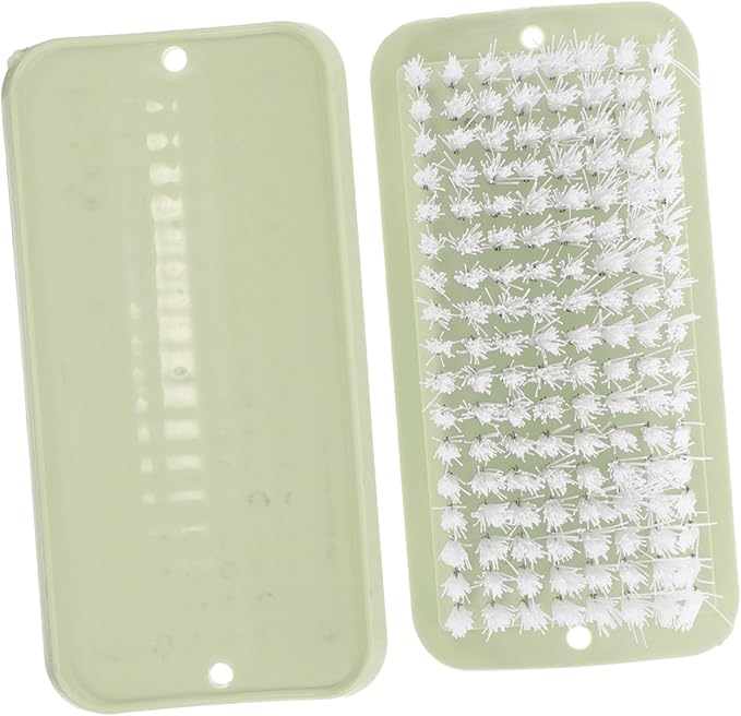 1set Multi Functional Cleaning Brush for Home Laundry Light Green for Stains Garments Durable Material Easy to Store Portable Design 2pcs
