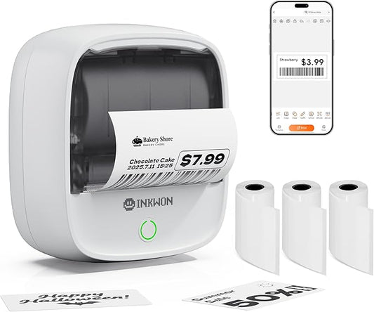 B21 Label Maker Machine with 3 Tapes, 2-Inch Wide Waterproof Tape, Bluetooth Portable Label Maker for Small Business, Office, Home, School Organization