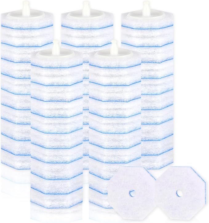 50 Count Disposable Toilet Wand Refills for Toilet Wand, 5X Cleaning Power Scrubber Refill, Bathroom Cleaning Supplies, No Falling Apart, Fresh Fragrance