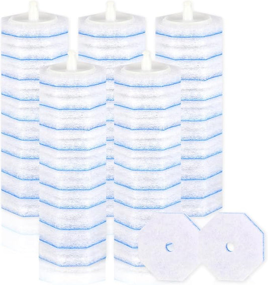 50 Count Disposable Toilet Wand Refills for Toilet Wand, 5X Cleaning Power Scrubber Refill, Bathroom Cleaning Supplies, No Falling Apart, Fresh Fragrance