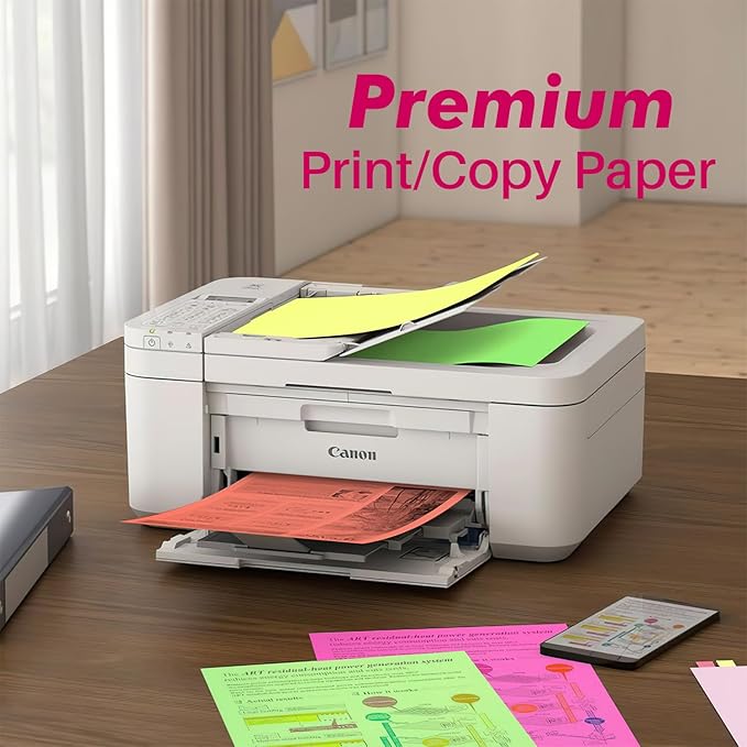 Colored Copy Paper 8.5X11 Inches,180 Sheets 9 Colors Brightness Color Paper Letter Size Printer Paper 24 lb/90GSM for Arts Crafts DIY Projects School Office Supplies Origami Kids