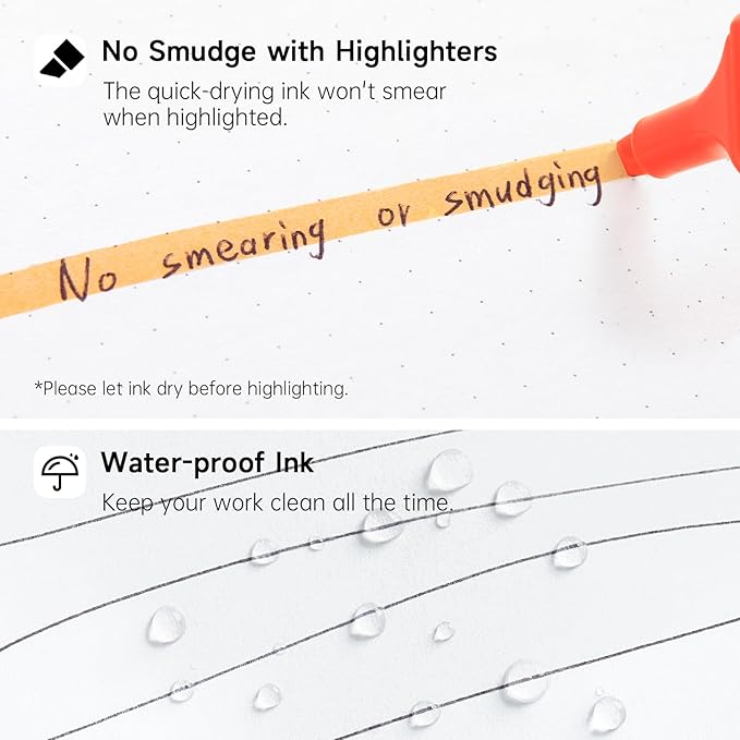 Shuttle Art Fancy Pens Gift Set, 12 Pack Colored Retractable Black Ink Ballpoint Pens, Cute Pens 1.0mm Medium Point Waterproof Elegant Gift Set for Writing Journaling Note Taking School Office Home