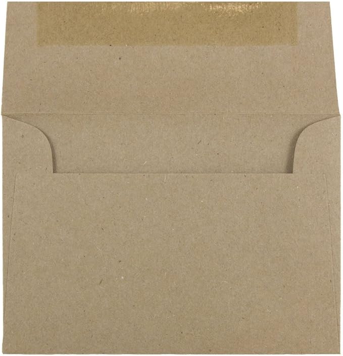 JAM PAPER 4Bar A1 Premium Invitation Envelopes - 3 5/8 x 5 1/8 - Brown Kraft Paper Bag - Bulk 500/Box