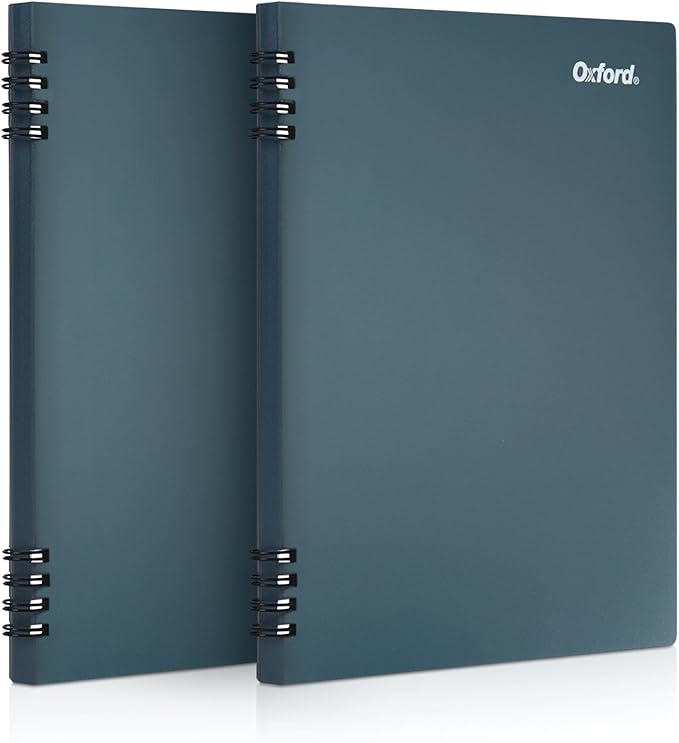 Oxford Stone Paper Notebook, School Notebook, Smooth Note-Taking Pad, Journal for Writing, 5-1/2" x 8-1/2", Blue Cover, 60 Sheets, (161641) | (Pack of 12)