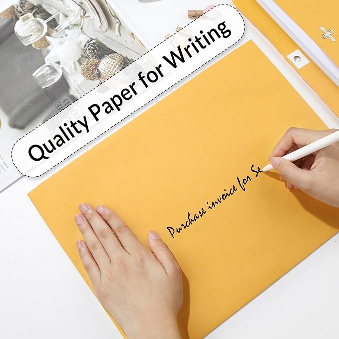 SUNEE 10x13 Clasp Envelopes 20 Count - 10x13 Inch Brown Kraft Envelopes with Clasp Closure – for Home, Office, Business, Legal or School, Great for Filing, Storing or Mailing Documents