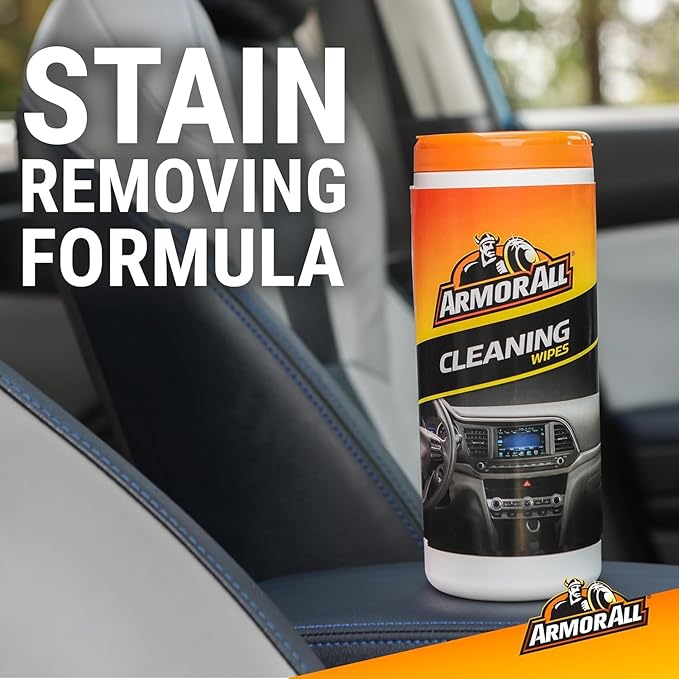 Armor All Car Cleaning Wipes, Gifts for Dad, Wipes for Car Interior and Car Exterior, 90 Wipes Each (Pack of 6)