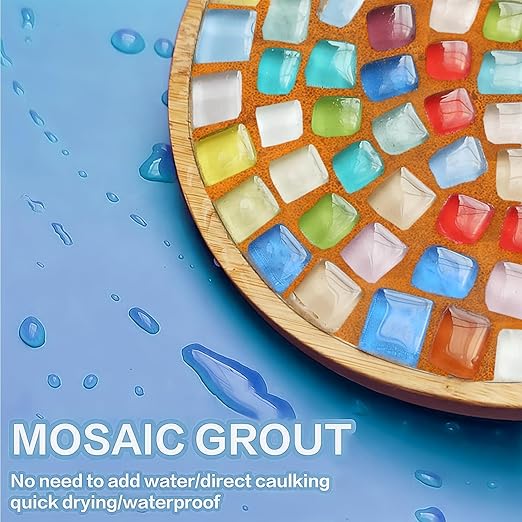 OOTDART Mosaic Crystal Grout, Mosaics Tile Tools, Mosaic Tile Accessories – Essential for Handmade Grouting and Perfect for DIY Craft Projects (Orange, 8.8oz)