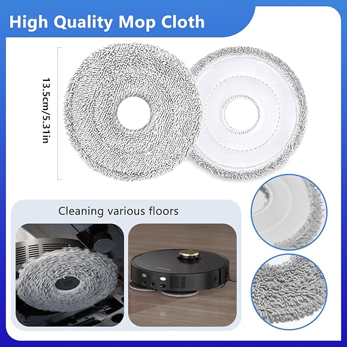 X40 Ultra /L40 Ultra/X40 Master Replacement Part for Dreame，Mova P50 Pro Ultra/Mova P10 Pro Ultra accessories,2 Rubber Main Brush,8 Mop Pads,6 Activated Carbon Dust Bag,4 Carbon Filters-29 PCS