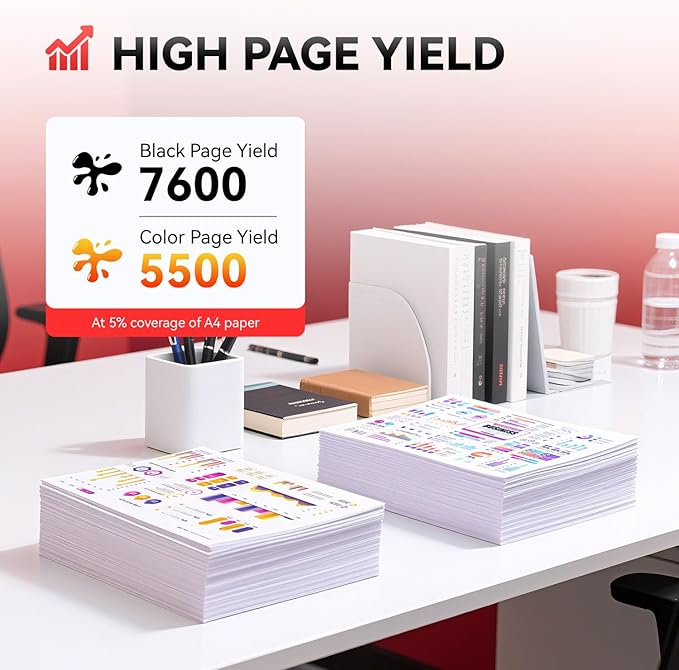 069 069H Toner Cartridge Set High Capacity 4-Pack Compatible for Canon 069H 069 for Color imageclass MF753Cdw MF751Cdw LBP674Cdw LBP674C MF750C LBP673Cdw LBP674Cx MF752Cdw MF756Cx Printers lnk Black