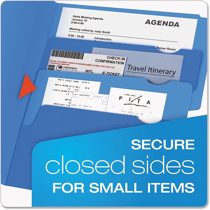 Pendaflex Divide It Up File Folders, Letter Size, Assorted Colors, 12/Pack (10773)