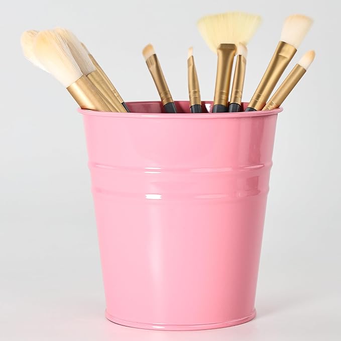 Pen Holder Cups for Desk,Metal Pencil Holder,Marker Pen Storage Holder Desktop Stationery Organizer Makeup Brush Holders, Desk Accessories & Workspace Organizers for Office School Home -2 Pack (Black)