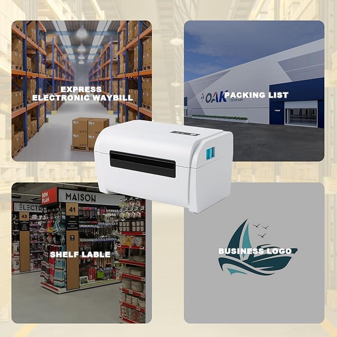 NUCOUN Bluetooth Shipping Label Printer, Thermal Printers 4x6 for Small Business, Label Maker for Ebay, Amazon, Shopify, Etsy, USPS,UPS