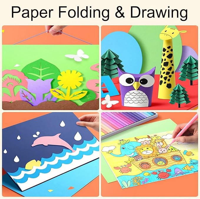 200 Sheets Colored Paper 6 x 6inch - Cezmkio Colored Paper (20 Colors) Assorted 70gsm Handmade Copy Paper Pastel Paper Cardstock for DIY Arts and Crafts Colorful Projects