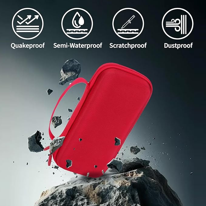 Storage Case Compatible with Texas Ti-84 Plus CE/TI-84 Plus/TI-Nspire CX II CAS/TI-Nspire CX II/TI-83 Plus/TI-89 Titanium/TI-85/TI-86 Calculator (Red)