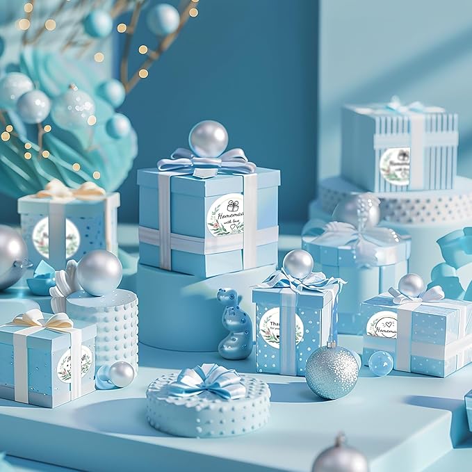 2'' Round Thermal Labels, 500pcs Circle Thermal Printer Label, Multi-Purpose for DIY Logo Design, Name/Price Tag, Address, QR Code, 750 Labels/Roll