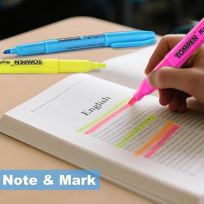 Highlighters Bulk 48 Pack–6 Assorted Colors Chisel Tip High lighter Marker Set for School,Office,Bible Study, Journaling–Smear-Free,Quick Dry Ink No Bleed Fluorescent Pens for Teachers Students