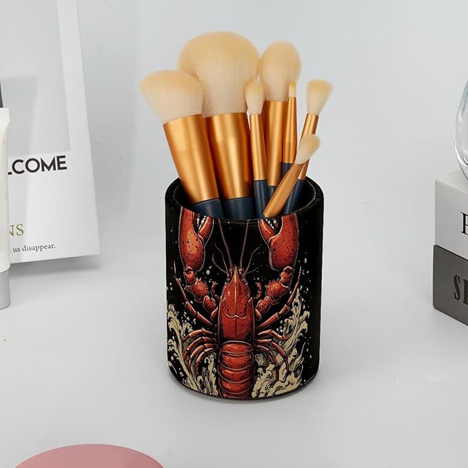Pen Holder Cup Pencil Cup Holder for Office_Red lobster (2) Desk Organizer