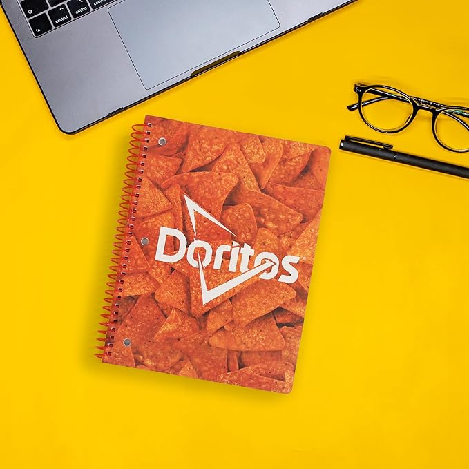 Doritos Cute One Subject Spiral Notebook College Ruled, 3 Ring Single Subject Spiral for School Fun Cute Notebooks
