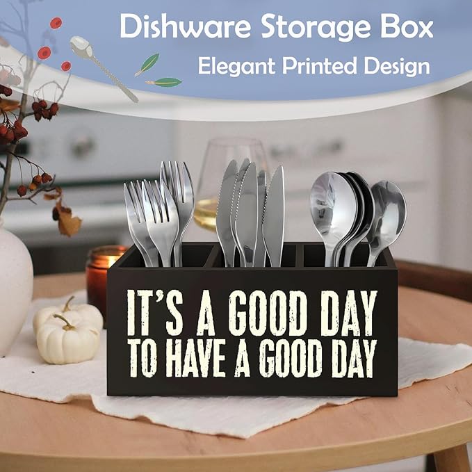 SNNDER It's a Good Day to Have a Good Day Pen Holder, Inspirational Desk Decor, Motivational Gifts for Women Men Acrylic Pen Pencil Holder Organizer for Home Office Desk Accessories