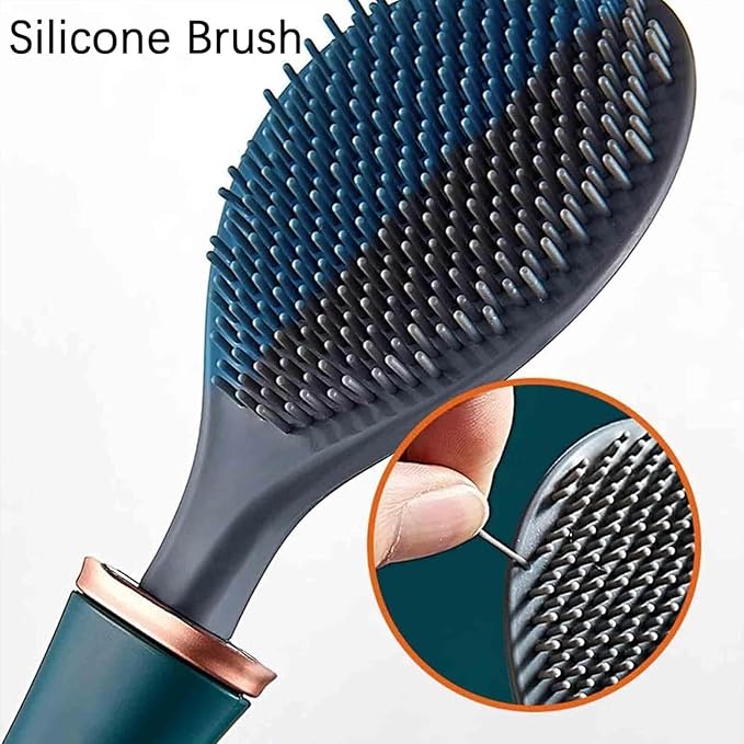 2025 New Modern Flexible Silicone Toilet Caspa for Home，Silicone Toilet Bowl Brush & Holder Set, Wall Mounted Cleaning Kit with Dispenser, Flexible & Hygienic Bathroom Scrubber for Home (#A)