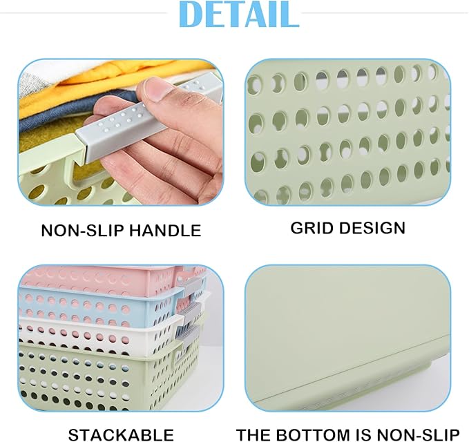 4A Paper Tray Organizer,4 Pack Paper Tray Durable Desk Storage Bins,Stackable School Supply Holder, Student Paper, Office Organizer & Teacher's Document Sorter (13.58"L x 10.23"W x 3.34"H) (Mixed 3)