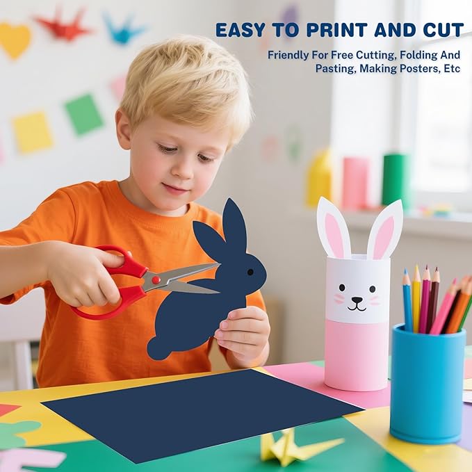 Cardstock 8.5 X 11, 40 Sheets Dark Blue Card Stock, 75lb/ 200gsm Copy Paper, Cardstock Printer Paper For Art, Drawing, Invitations, DIY Cards, Watercolor, Craft, Construction, School & Office Supplies