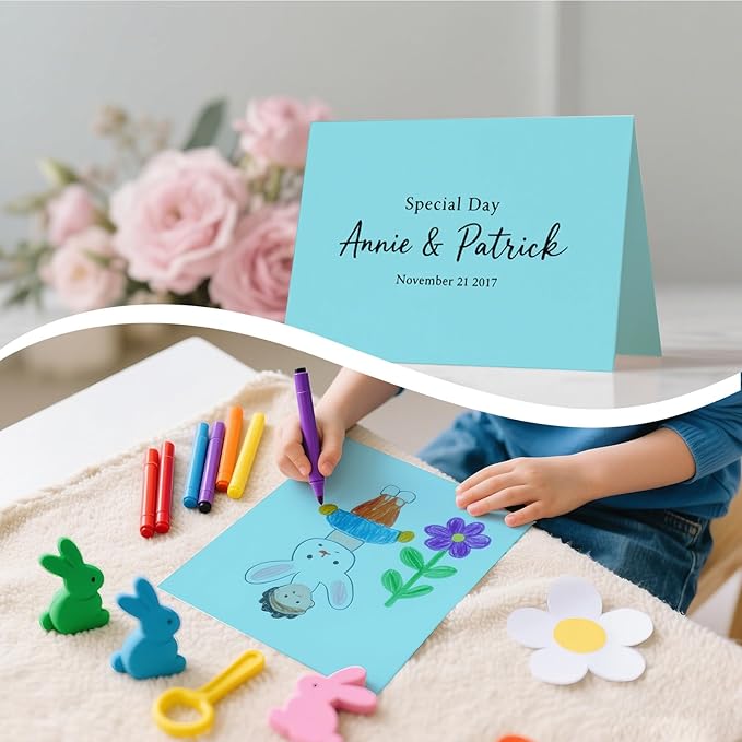 160 Sheets Cardstock Paper 8.5 x 11 Heavyweight Weight 200gsm Blue Card Stock Paper Printing, Crafts, Invitations | Smooth Printer Cardstock Paper | Bulk Construction Paper DIY & Professional Use